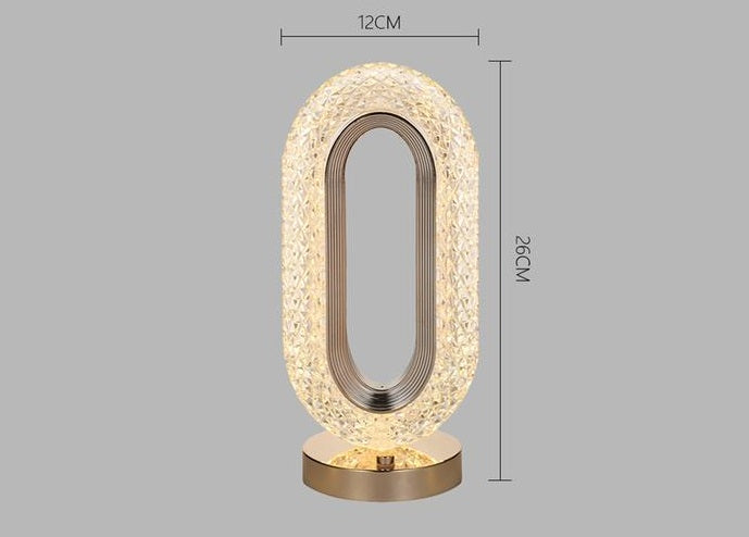 Luminária de Mesa Abajur Cristal Oval