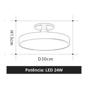 Luminária de Teto Plafon Macaron Led