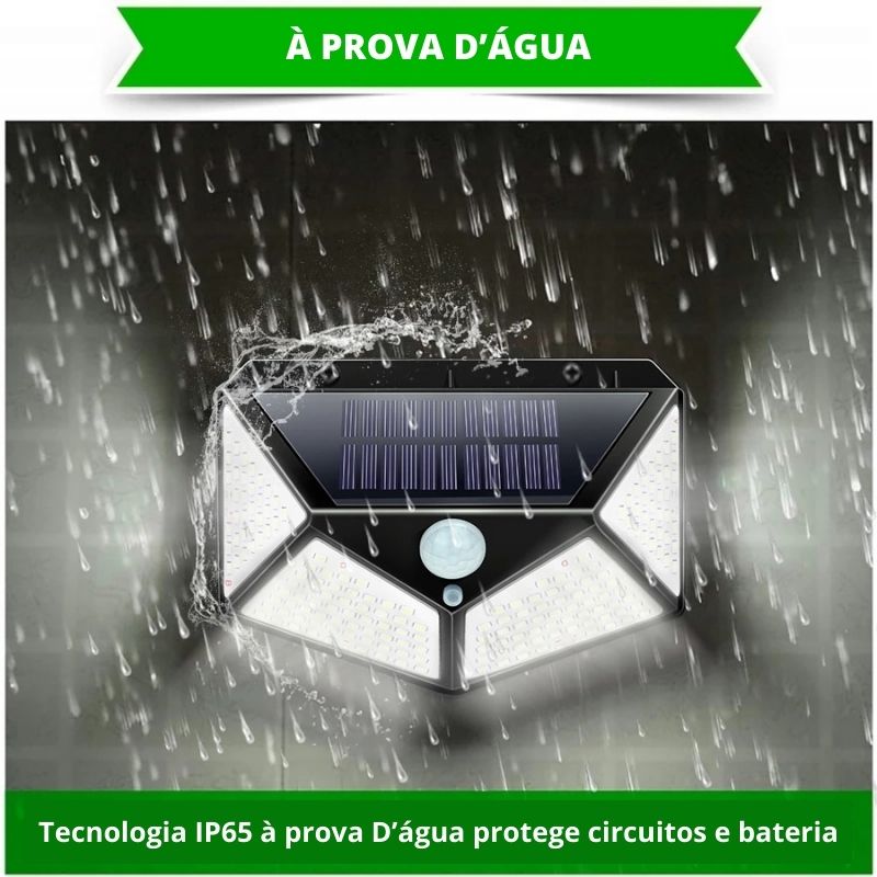 Refletor Solar LED de Jardim à Prova D'água