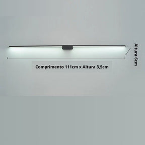 Luminária Arandela de Parede Slim Longa Para Banheiro Led 70cm / 90cm / 110cm