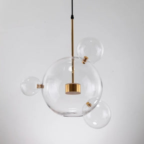 Lustre Pendente Design Italiano Vetro a Bolle Led