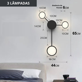 Luminária Arandela de Parede Moderna Geométrica Led