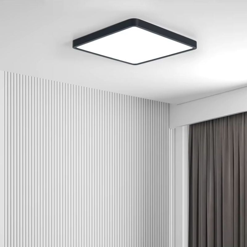 Luminária de Teto Plafon Ultra Slim LED - Quadrado com  Conexão ALEXA e App de Celular