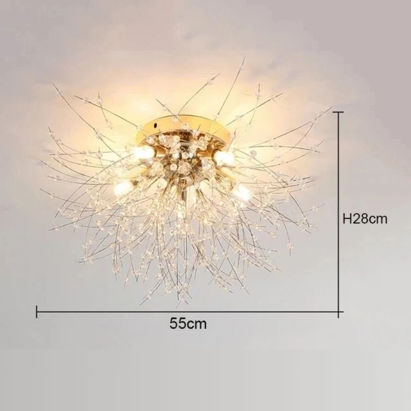 Lustre Luminária de Teto Moderna Dente de Leão Led - 40/55cm