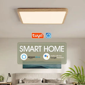 Luminária de Teto Plafon Ultra Slim LED - Quadrado com  Conexão ALEXA e App de Celular