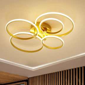 Lustre Luminária de Teto Circular Minimalista Com Controle Remoto