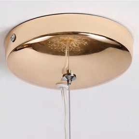 Lustre Pendente Moderno Dente de Leão Led - Dourado - 55cm