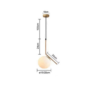 Lustre Pendente Moderno Haste Angular Led