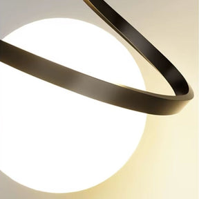 Lustre Pendente Moderno Globo Espiral Led