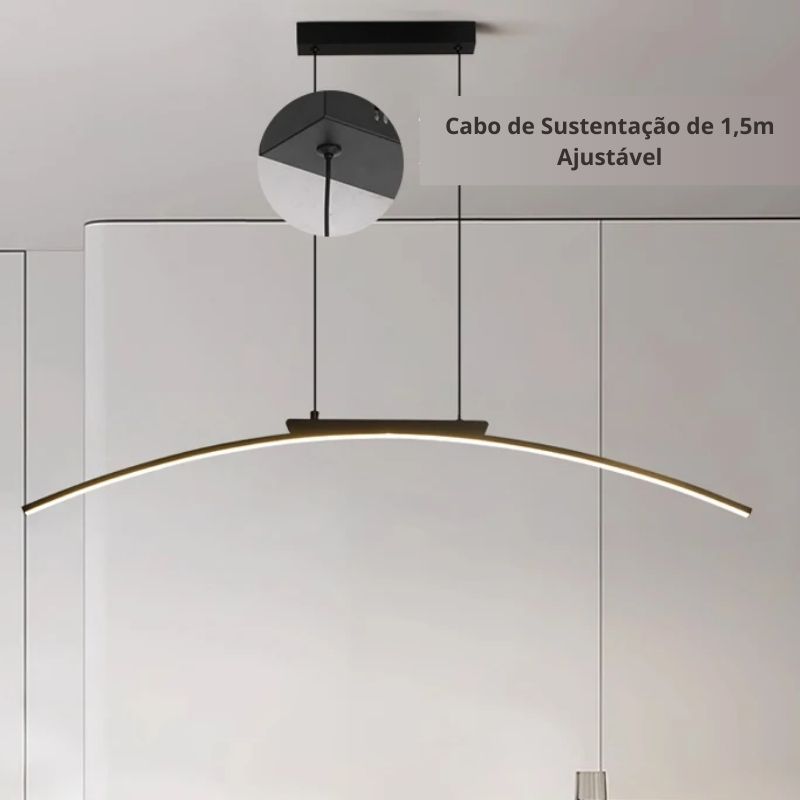 Lustre Pendente Moderno Arco Slim Led - 100cm