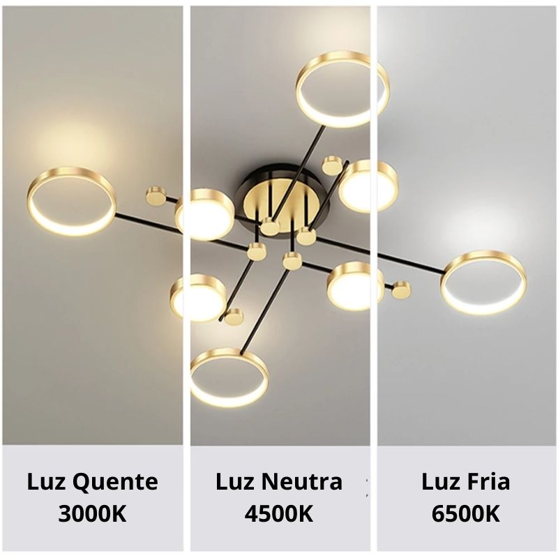 Lustre Pendente Moderno Geométrico Slim Led