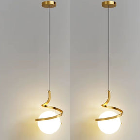 Lustre Pendente Moderno Globo Espiral Led