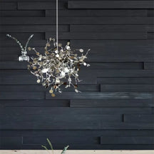 Lustre Pendente Design Italiano Foglie Illuminate Led