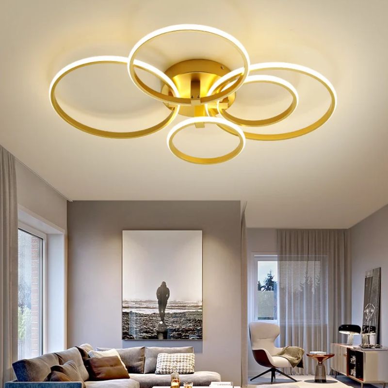 Lustre Luminária de Teto Circular Minimalista Com Controle Remoto