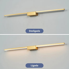 Luminária Arandela de Parede Slim Longa Para Banheiro Led 70cm / 90cm / 110cm