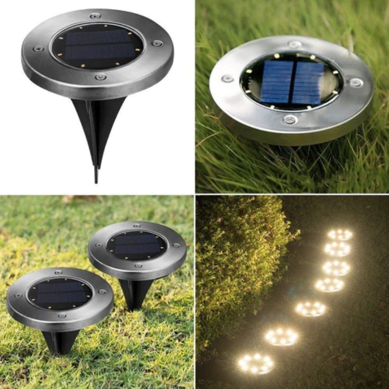 Luminária de solo para jardim Solar LED a prova D'Água