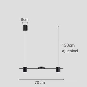 Lustre Pendente Moderno Dimerizável Led