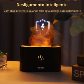 Difusor de Óleo Essencial Flame LED