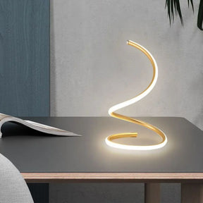 Luminária Abajur de Mesa Minimalista Espiral