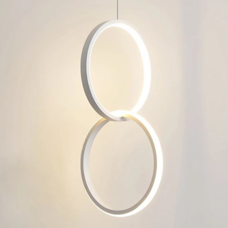 Lustre Pendente Moderno Anéis Led