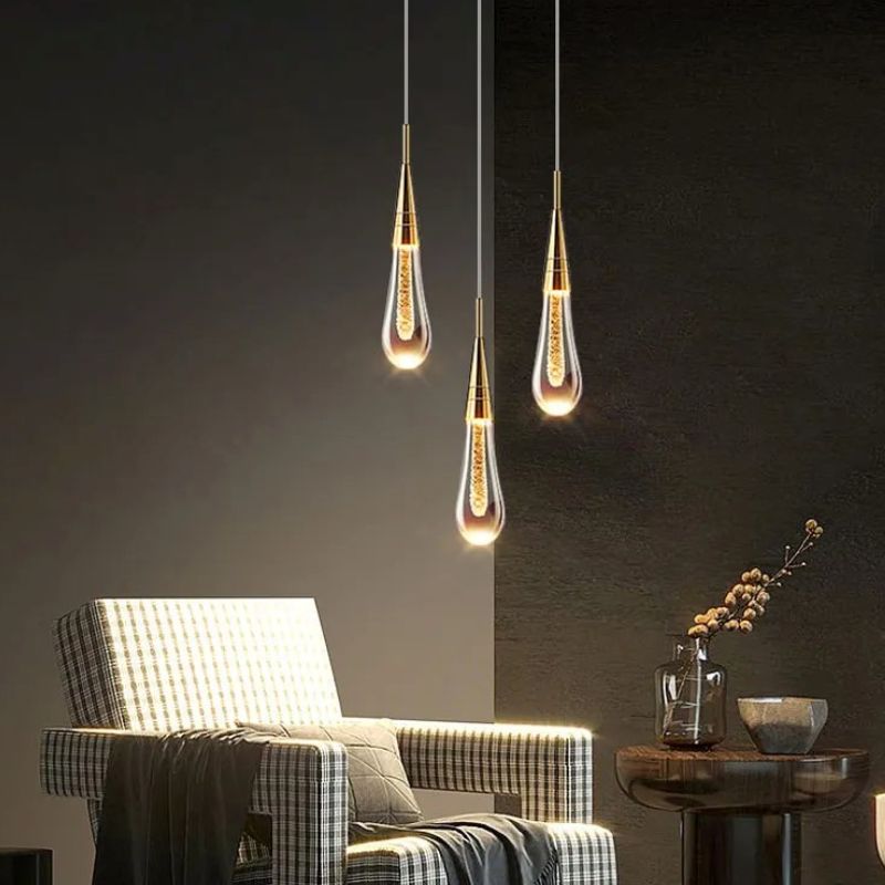 Lustre Pendente de Luxo Led - Gota D'Agua