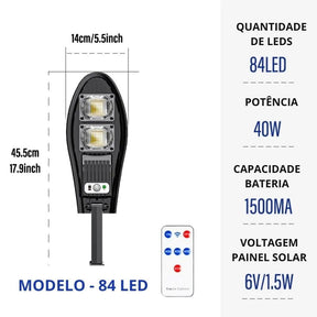 Luminária Solar LED Ecolight - Com Controle Remoto