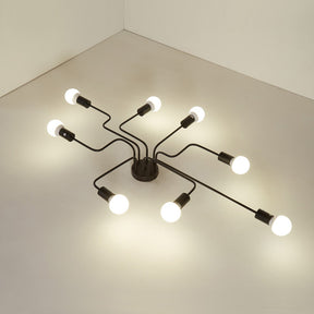 Lustre Luminária de Teto Spider Led  (4, 6 e 8 Bocais)