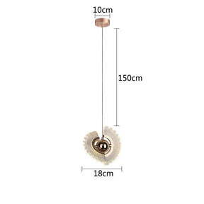 Lustre Pendente Moderno Globo com Anel Rotacionável Nórdico Led