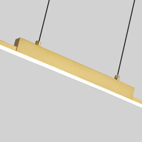 Lustre Pendente Moderno Linea Slim Led Dourado - 100cm