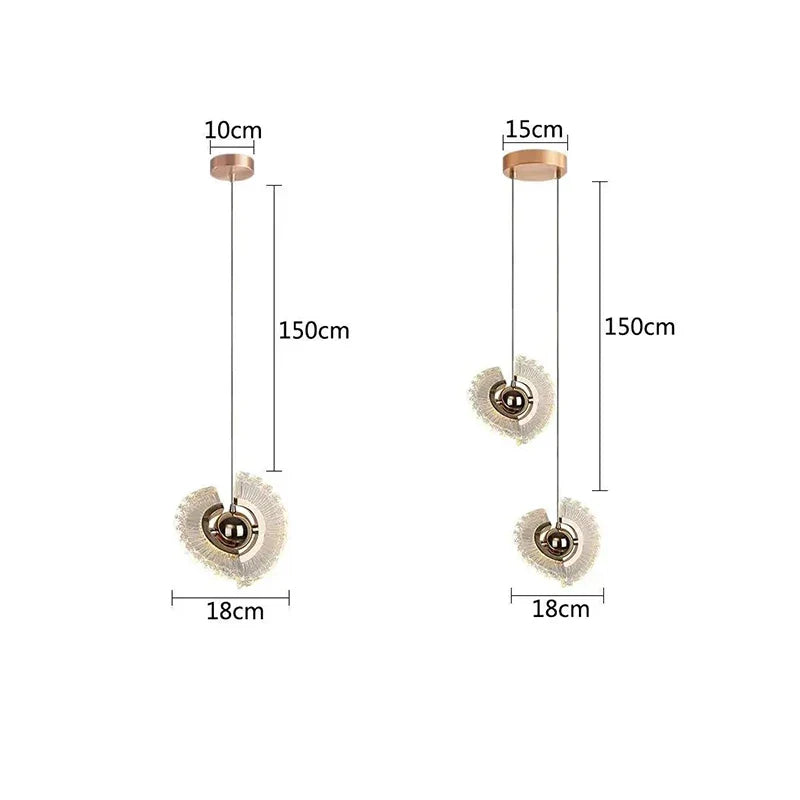 Lustre Pendente Moderno Globo com Anel Rotacionável Nórdico Led