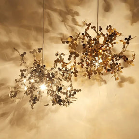 Lustre Pendente Design Italiano Foglie Illuminate Led