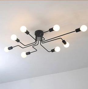 Lustre Luminária de Teto Spider Led  (4, 6 e 8 Bocais)