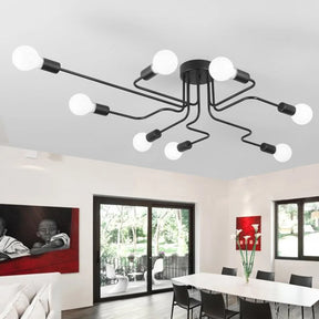 Lustre Luminária de Teto Spider Led  (4, 6 e 8 Bocais)