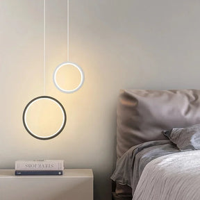 Lustre Pendente Moderno Anéis Led