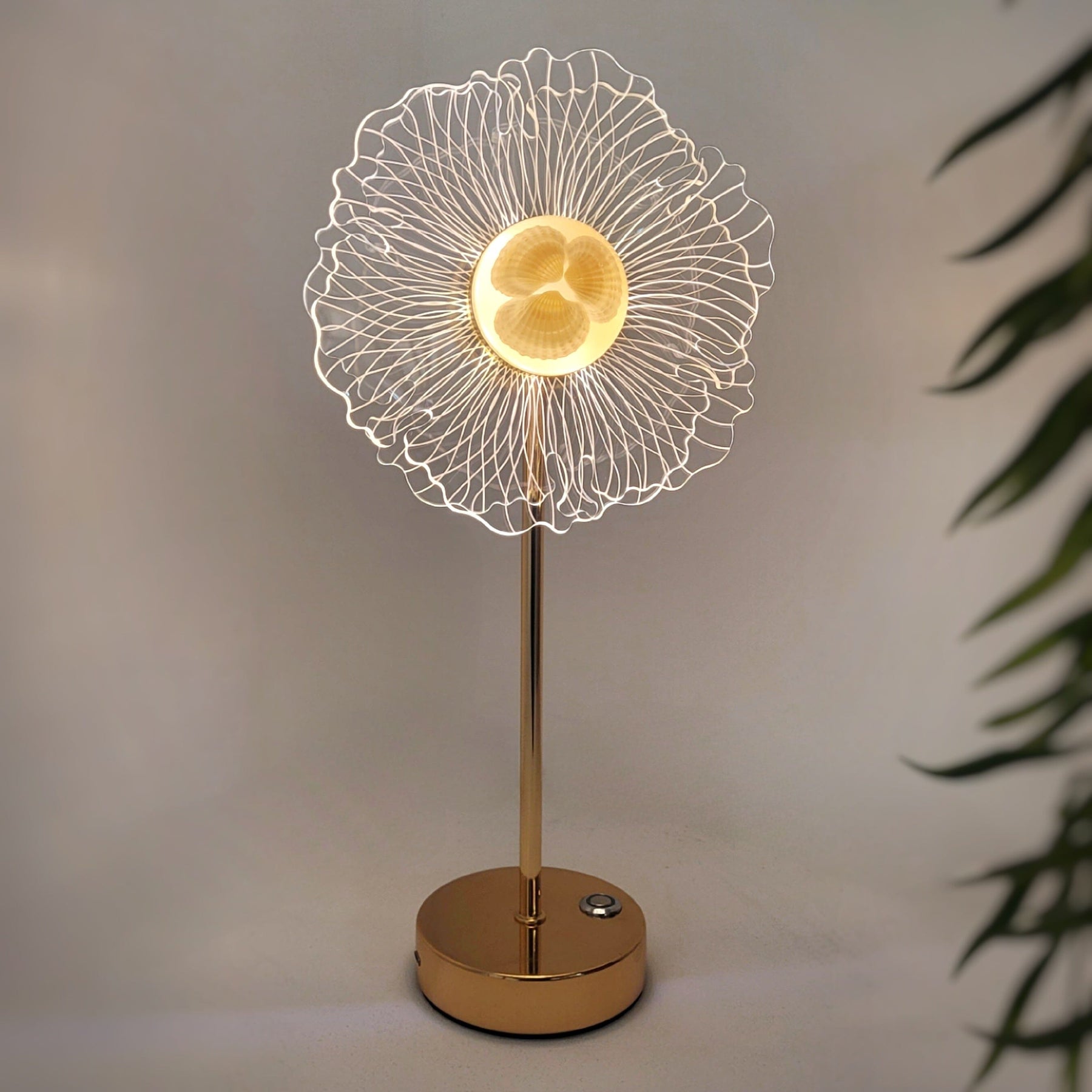 Luminária Abajur de Mesa Flower 38cm