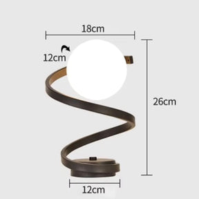 Luminária Abajur de Mesa Orbit Spiral em LED 3 Tons 26cm