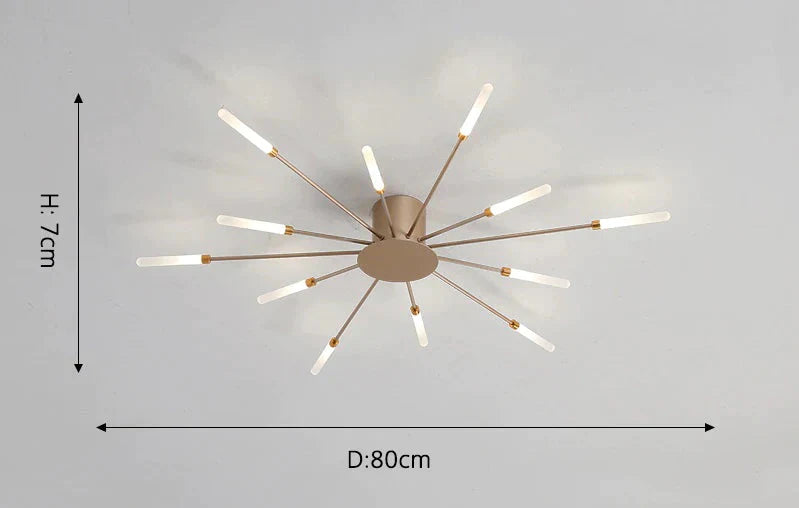 Lustre Luminária de Teto Nórdico Sputnik de Led (12 hastes)