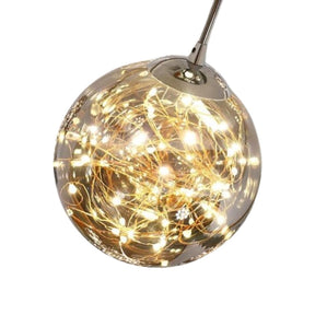 Lustre Pendente de Luxo Bola de Cristal