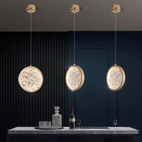 Lustre Pendente de Luxo Cristal Dourado