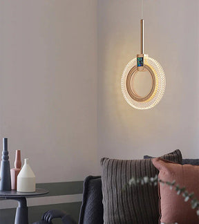 Lustre Pendente de Luxo Cristal Circular