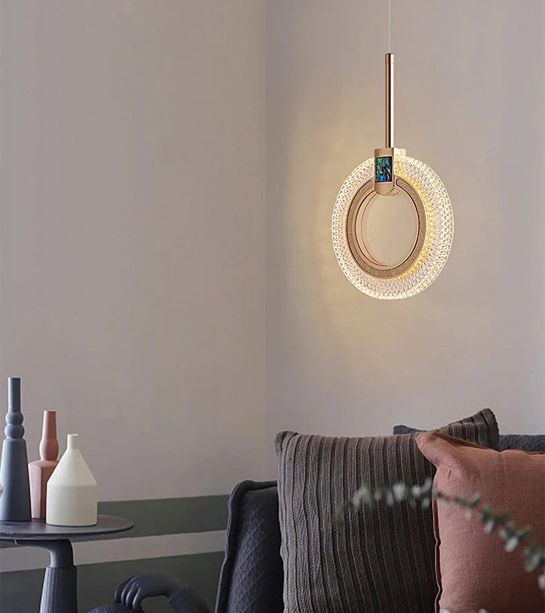 Lustre Pendente de Luxo Cristal Circular