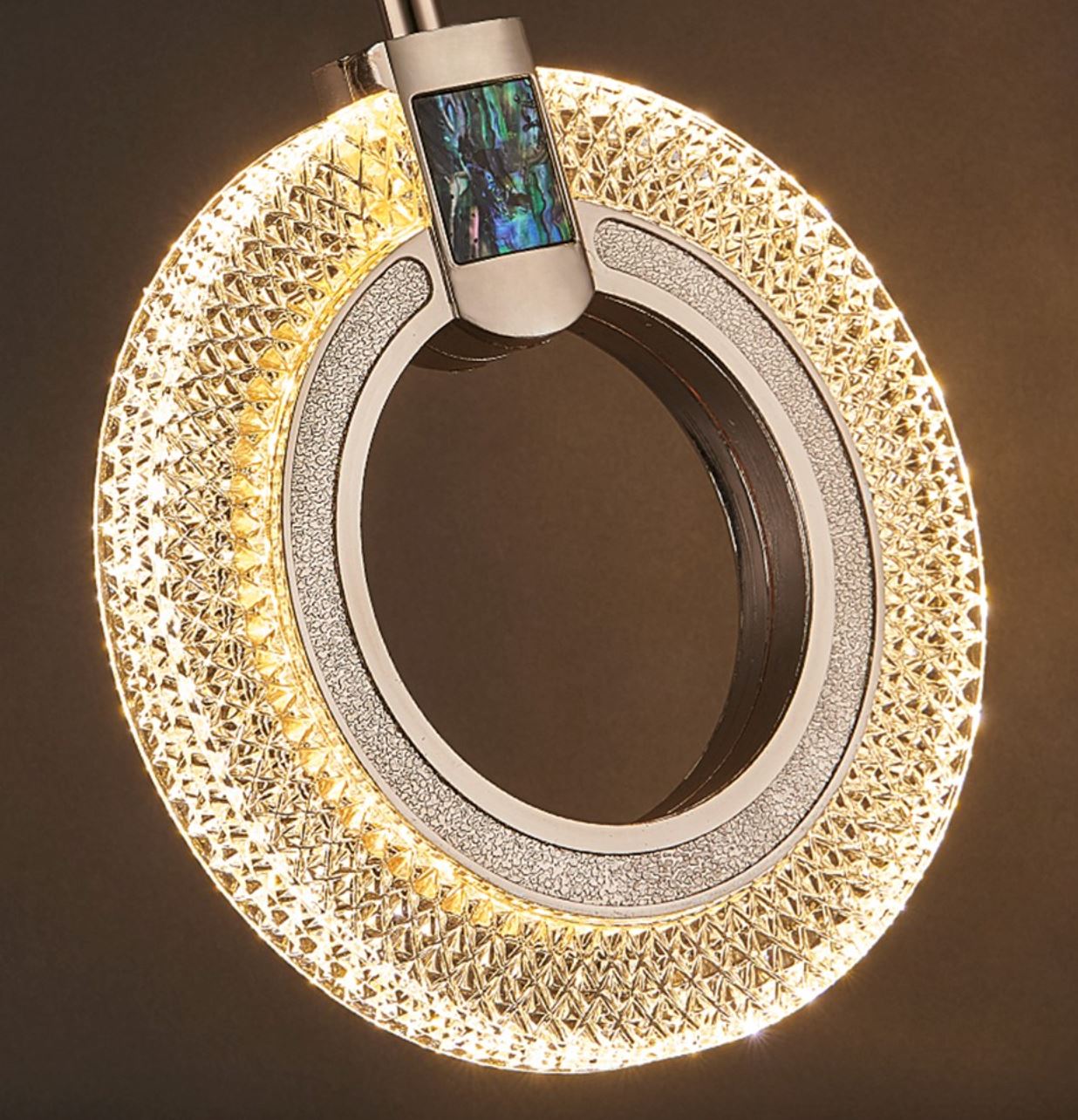 Lustre Pendente de Luxo Cristal Circular