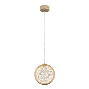 Lustre Pendente de Luxo Cristal Dourado