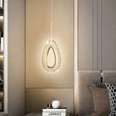 Lustre Pendente de Luxo em Gota Cristal