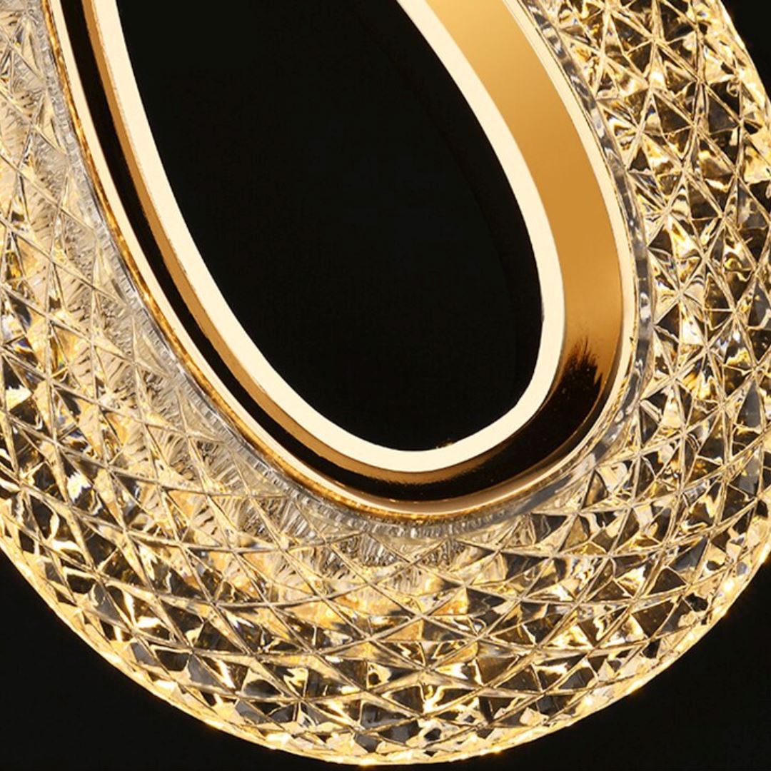 Lustre Pendente de Luxo em Gota Cristal