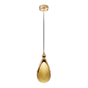 Lustre Pendente de Luxo Gota Dourado 3 Tons