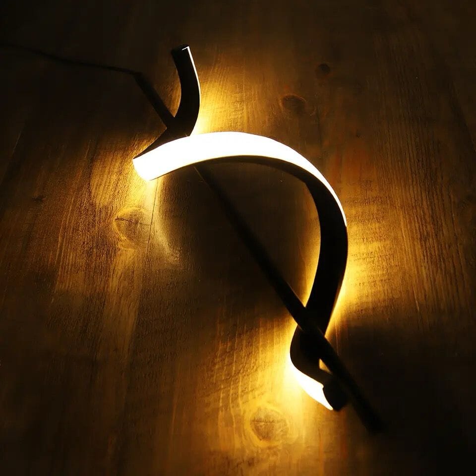 Lustre Pendente em Espiral Preto de Led