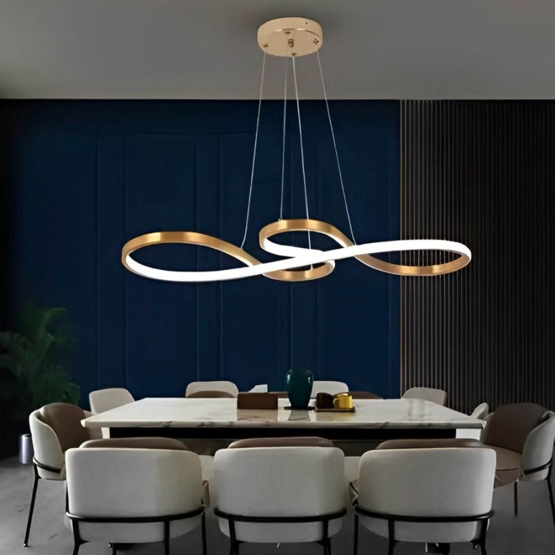 Lustre Pendente Enlace Infinity em Led