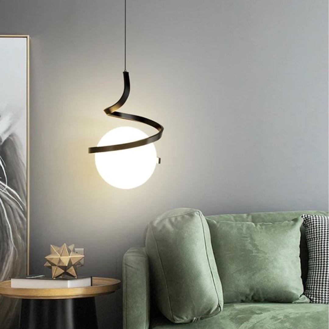 Lustre Pendente Orbit Spiral em LED