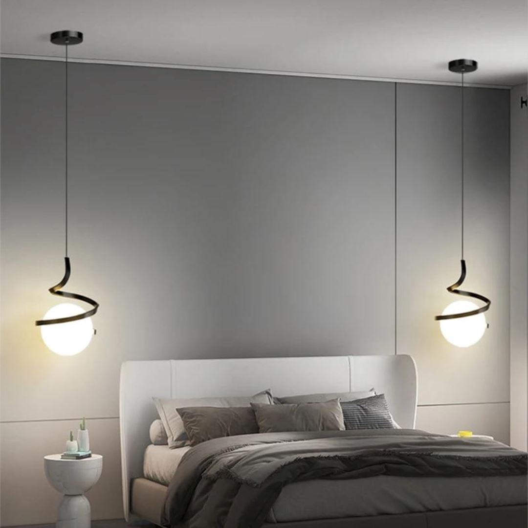 Lustre Pendente Orbit Spiral em LED